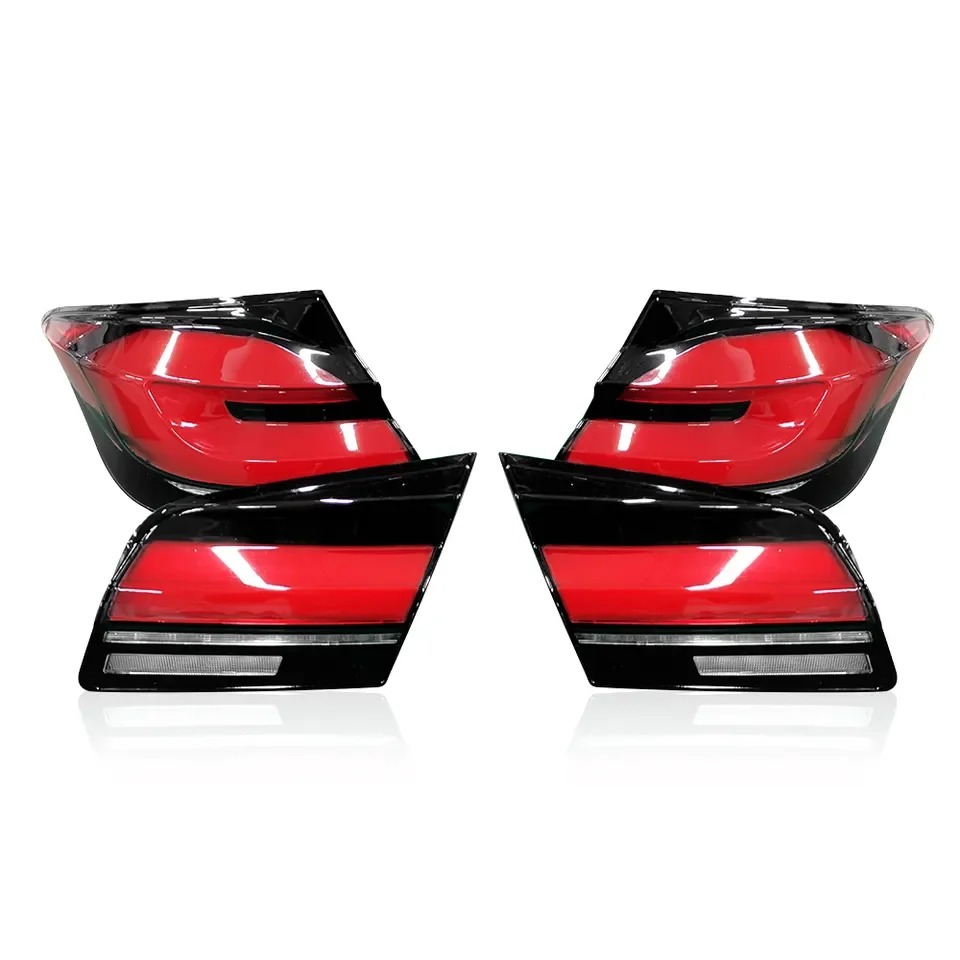 For  5 Series 2011-2016 F10 Car Taillights Full LED Xenon Upgrade Dynamic Facelift Design Red Lens Sequential Rear Light